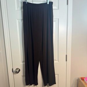 NWOT. SIMONTON SAYS 2X dark brown pants with elastic waist band. Pull on pants
